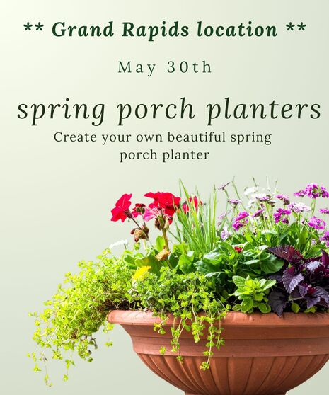 MAY GRAND RAPIDS DESIGN CLASS - May 30th @ 10 am