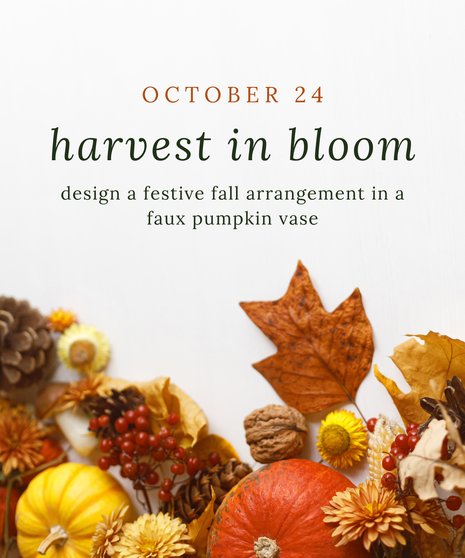 OCTOBER DESIGN CLASS - Oct. 24th at 10 am