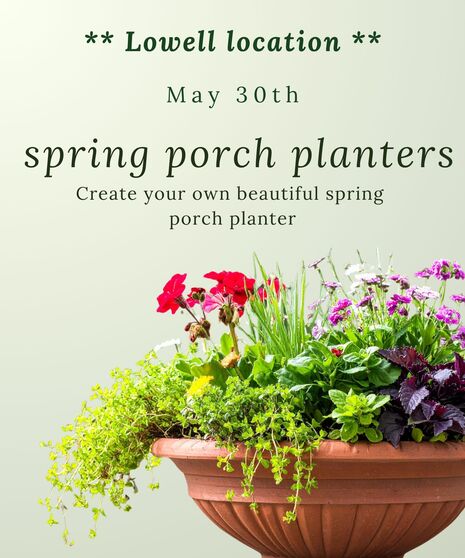 MAY LOWELL DESIGN CLASS - May 30th @ 1 pm