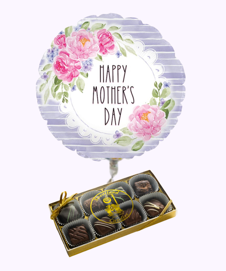 Chocolates + Mother's Day Balloon - Choose between Turtles or Truffles