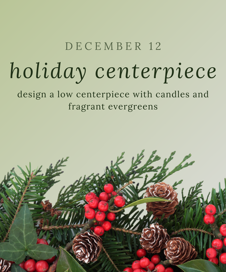 DECEMBER DESIGN CLASS - Dec. 12th at 10 am