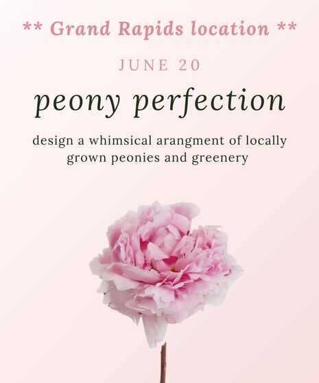 JUNE GRAND RAPIDS DESIGN CLASS - June 20th @ 10 am