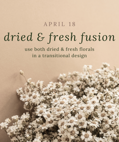 APRIL DESIGN CLASS - April 18th at 10 am
