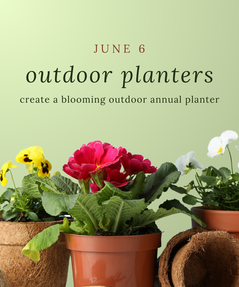 JUNE DESIGN CLASS - June 6th at 10 am