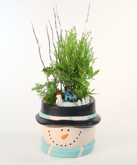 SNOWMAN WINTER WONDERLAND PLANTER