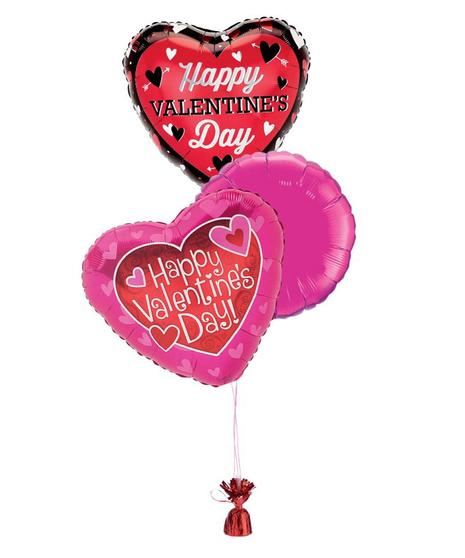 Happy Valentine's Day Balloon Trio