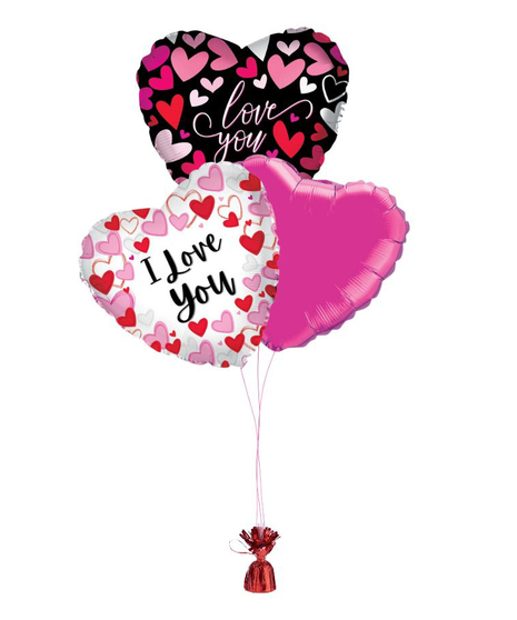 I Love You Balloon Trio