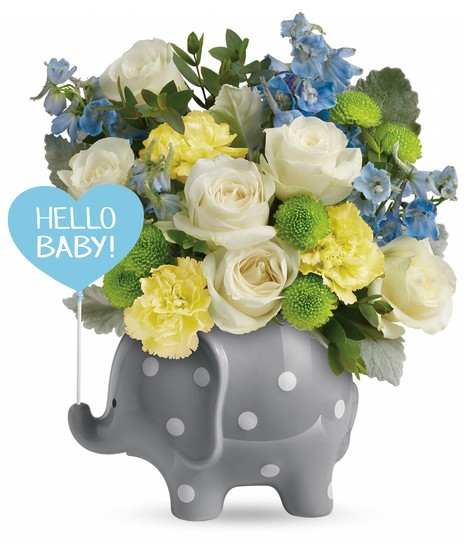 Teleflora's Hello Baby Elephant- Boy