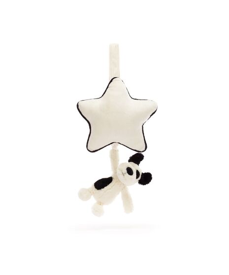 Bashful Black & Cream Puppy Musical Pull