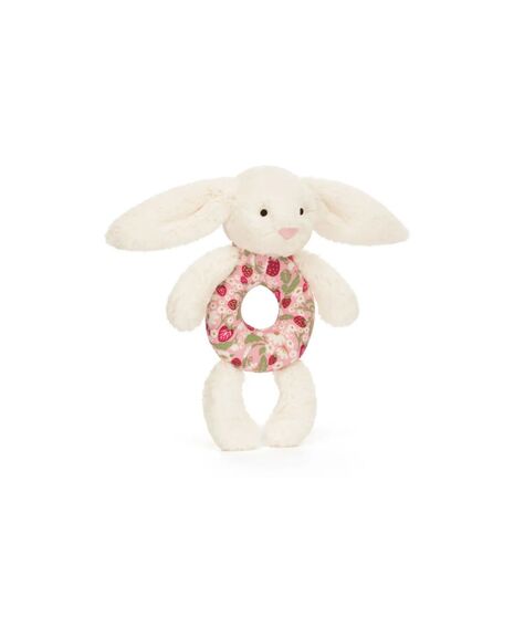 Blossom Cream Bunny 'Berry' Ring Rattle