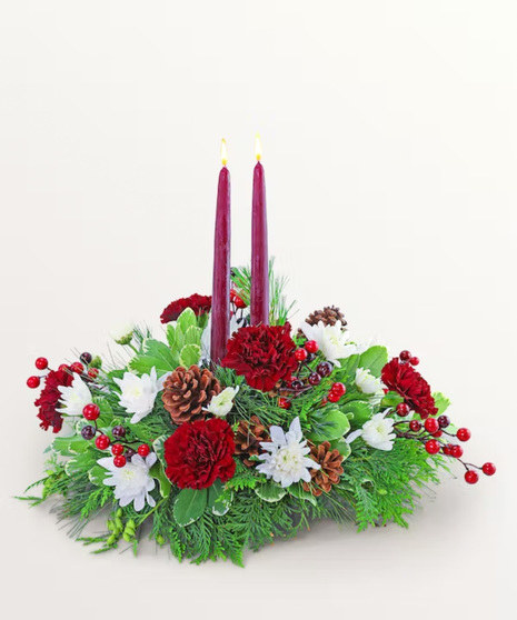 Cranberry Christmas Centerpiece