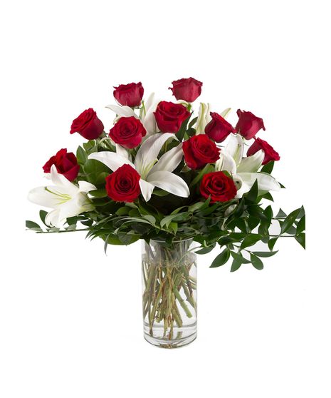 Dozen Premium Roses with Lilies