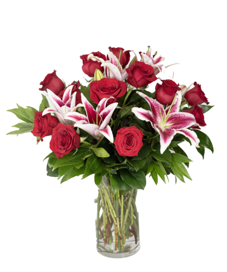 Dozen Premium Roses with Lilies