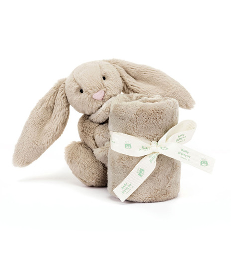 A cozy, soft soother with a small plush toy attached. Gentle on skin, with fun textures for little hands. Easy to roll up and take anywhere.